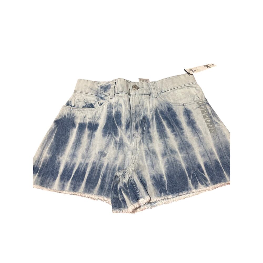 Oshkosh B’Gosh 10 denim tie dye 100 cotton shorts adjustable waist nwt